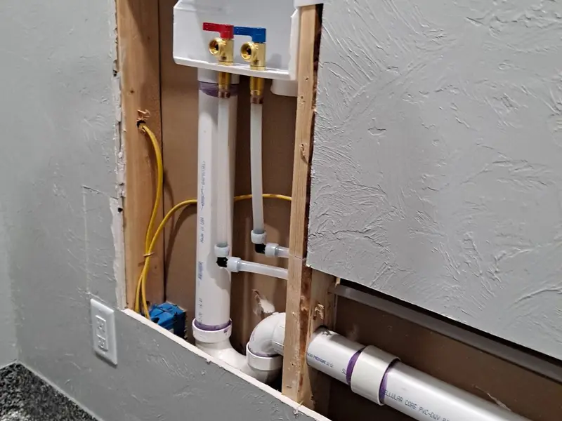 New washer box and drain